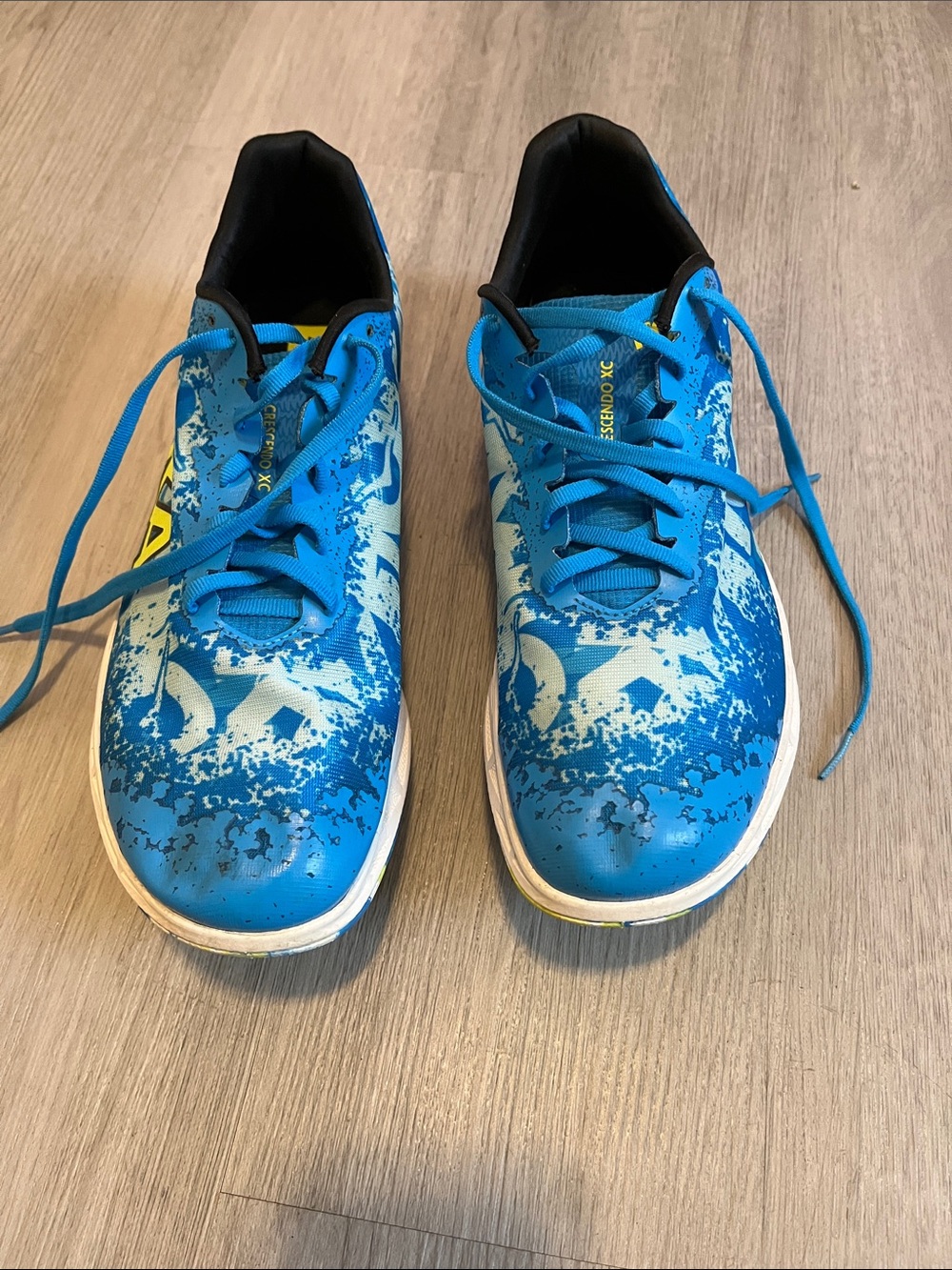 Blue Men  Athletic Sneakers with Graphic Print